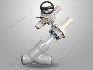 Electric operated Y pattern globe valve