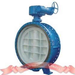 Cast Iron EPDM seal double eccentric butterfly valve