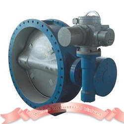 PN16 double flange butterfly valve with motor