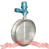 Concentric disc butterfly valve with motor