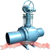 Fully welded ball valve with extension stem